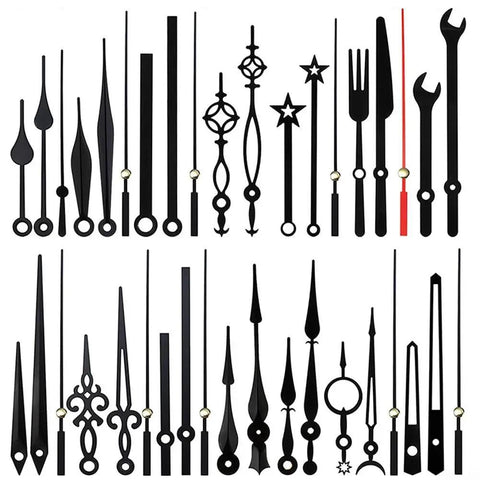 Various clock hands for DIY Quartz Clock Movement With Illuminated Hands For Wall Clock Restoration And Repair