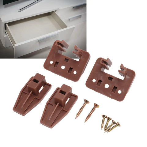 10 Pack Drawer Track Guides And Glides For Center Mount Plastic Drawer Slides Replacement Parts with screws shown