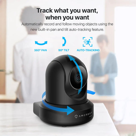 4MP ProHD Indoor WiFi Security IP Camera With Pan Tilt And Two Way Audio Night Vision Remote Viewing 90 Degree Wide Field