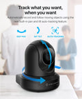 Top Tier 4 Megapixel Indoor Wireless Security Camera With Slick Pan And Tilt Delivers Quick Two Way Audio And Relentless Night Vision For Zero Stress Remote Home Surveillance Wide 90 Degree Angle, demonstrating auto-tracking features.