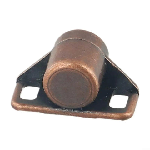 Magnetic Cabinet Door Catch Zinc Alloy Latch for kitchen furniture, red bronze finish, screws included, angle view