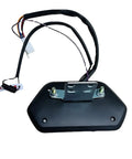 Back view of Must Have Ebike Display For 48V 60V 72V Universal LED Screen Meter with mounting brackets and wiring