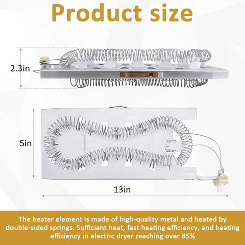 5400 Watt 240 Volt Dryer Heating Element Replacement dimensions and design details