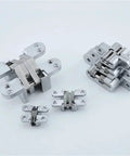Rock Solid Stainless Steel Concealed Door Hinges That Deliver A Slick 180 Degree Swing Motion And Loads Of Heavy Duty Support For Tight Cabinetry And No Fuss Daily Home Repairs, displayed in various sizes.