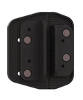 Rock Solid Two Pack Adjustable Self Closing Hinges For Square Posts Built Tough Nylon Polymer Gate Hardware top view with mounting holes