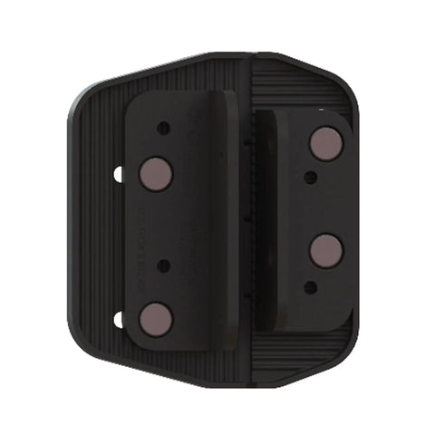Rock Solid Two Pack Adjustable Self Closing Hinges For Square Posts Built Tough Nylon Polymer Gate Hardware top view with mounting holes