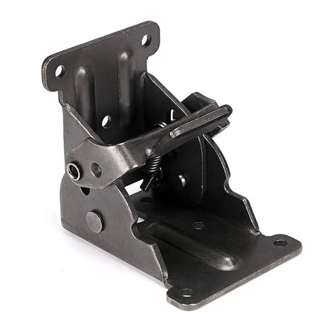 Premium Heavy Duty Folding Brackets 2 Pack Spring Locked Extending Hinges for Workbench Table Support, solid steel design.