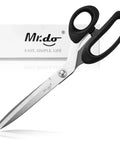 Heavy Duty 10 Inch Fabric Scissors All Purpose Cutting Shears For Fabric Leather And Denim Stainless Steel Blades Perfect For Tailor Office And Home Projects, black ABS handle