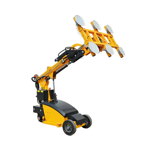 Industrial Heavy Duty Hydraulic Glass Vacuum Lifter With Rock Solid Mobile Suction Cup Rig For Granite Marble Panel Handling No Sweat Lifting On Any Rough Job Site with raised suction cups