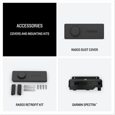 Apollo MS-RA800 Marine Stereo With Premium Touchscreen And Built In WiFi Connectivity accessories including dust cover