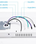 160W LED Linear High Bay Light for Warehouse and Shop Floor wiring details with color-coded cables for installation.
