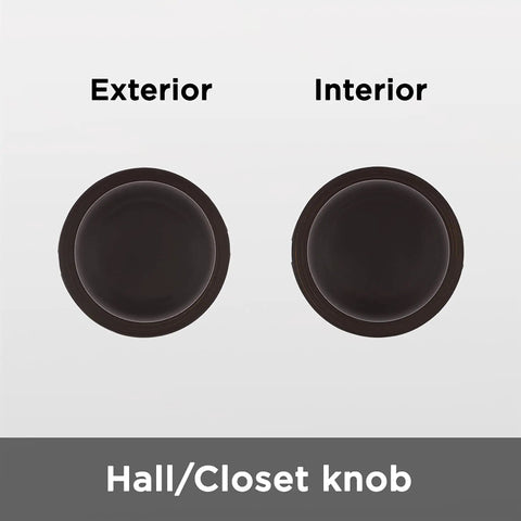 Interior Passage Door Knob No Locking Doorknob For Closet And Hallway Doors In Venetian Bronze Finish Easy DIY Install With All Hardware Included Simple Upgrade For Non Locking Doors