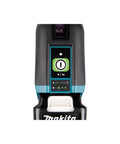 Heavy Duty Cordless Laser Level With Self Leveling Cross Line And Bright Green Beam For Construction Projects That Works Like A Charm Up To 115 Feet Range Paired With 12V CXT Battery System Tool Only close-up of control panel.
