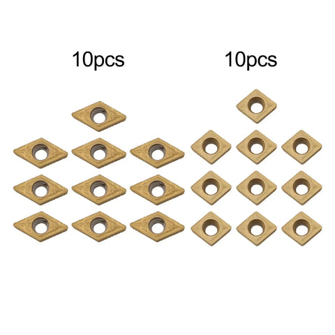 Set of Twenty Pcs Carbide Turning Inserts CCMT21.51 CCMT060204 DCMT21.51 DCMT070204 Multilayer Coated for Toolholder