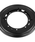 Buttery Smooth 9 Inch Lazy Susan Turntable Hardware 6 Pack Heavy Duty Cold Rolled Steel Base for Kitchen Serving Trays, top view of black base.