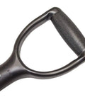 Close-up of the D-Grip handle on the Poly Snow Pusher With Fiberglass Handle And D Grip Heavy Duty 27 Inch Scoop For Quick Snow Removal.