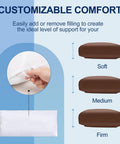 Comfy Premium Leather Recliner Pillow For Neck And Head Support Adjustable Fill customizable comfort levels