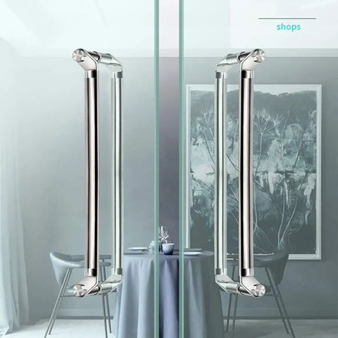 Heavy Duty Brushed Stainless Steel Push Pull Door Handle For Glass Doors In Home Hotel And Office Built To Last