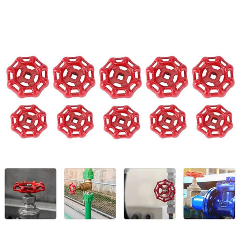 10 Pack Cast Iron Valve Hand Wheel Handles For Water Fittings With Reliable Sealing And Easy Open Close Flat Bottom Design