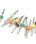 Miniature Micro Twist Drill Bit Set In Tungsten Steel For PCB Repair, Straight Handle Bits 2.1mm To 3.0mm displayed in rows.