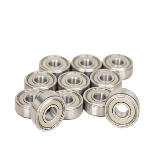 10 Pack Deep Groove Ball Bearings 626Z 6mm X 19mm X 6mm Shielded For Rail Linear Motion Systems, 3D Printer Parts, Industrial Automation Equipment, Durable Mini Bearings For Precision Motion Projects., shielded steel bearings shown stacked