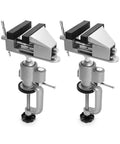 Two Pack 3 Inch Universal Tabletop Clamp Vise with 360 Degree Rotation and 45 Degree Tilt, aluminum alloy, side view