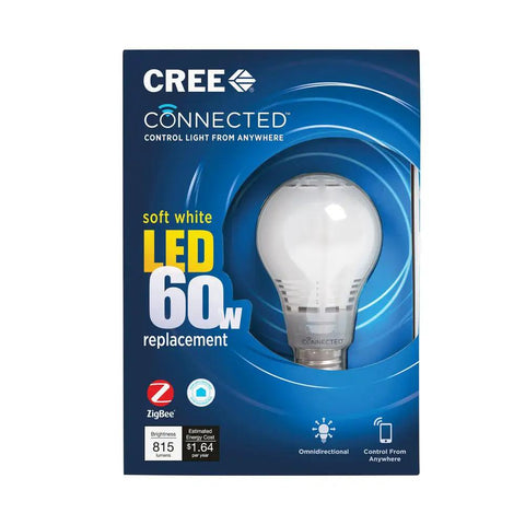Awesome Alexa Compatible Dimmable Led Light Bulbs Soft White 2700K 60 Watt Equivalent A19 Shape For Indoor Use Works With Zigbee Hubs Like Echo And Smartthings Comes In Six Pack in box