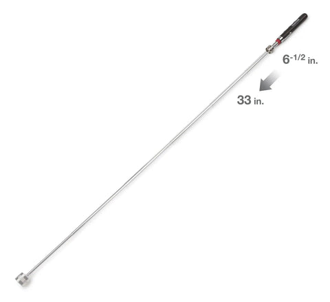 8-Lb Lift Capacity Telescoping Magnetic Pickup Tool With Extendable Shaft Shielding Collar And Nonslip Grip For Lifting Metal