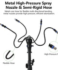 Standing Outdoor Patio Misting System Portable Cooling Unit with semi-rigid hose and high-pressure nozzles, adjustable height