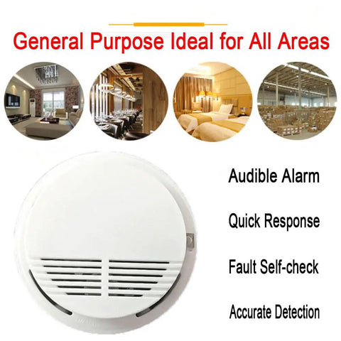 Zero Headache 10 Year Battery Smoke Detector And Alarm With Photoelectric Sensor For House And Bedroom Safety Straight Up Dependable Bulletproof 2 Pack Ul217 Certified, white smoke alarm with audible alarm feature.