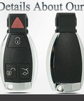 Front and back view of Mercedes Key Fob Replacement For 1997 2014 C Class E Class S Class G Class M Class R Class Sprinter