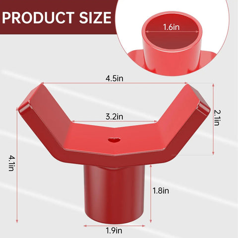 ForoGore Red Bottle Jack Adapter 12 Ton Lift Extender Sleeve for Lowered Cars and Trucks Non Skid Stabilizer Platform, 4.5in size