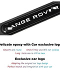 Premium Black Aluminum License Plate Frame Set 2 Pack 4 Hole No Fuss Metal Build Waterproof Anti Corrosion Matte Finish Includes Screw Caps Cover Easy Install Fits Range Rover and Most Vehicles with exclusive logo