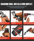 Universal Power Drill Sheet Metal Cutter Attachment Heavy Duty Steel Shear Clip For Copper Aluminum Iron Up To 1.5 Mm installation steps with tools and parts.
