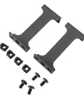 Game Changing 1U Server Rack Depth Extender With No Sweat Aluminum Cooling, Four Inch Recessed Mount Adapter Kit parts, screws, and brackets.