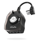 Dual Grounded Outdoor Timer Outlet With 24 Hour Mechanical Dial And Repeating On Off Schedule, close-up of timer dial