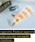 Dope 200 LED Hanging Sphere Lights Battery Operated Starburst Fairy Lights With Copper Wire 8 Modes Dimmable Remote Control