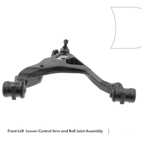 Ford Front Left And Front Right Lower Suspension Control Arm Assembly Kit 2 Pieces With Bushing And Mounting Hardware For Navigator Expedition F150 Heritage F250 F250HD And F150 Models Ready To Install