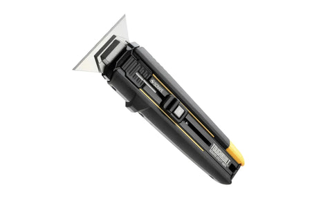 Genuine Deal Scraper Utility Knife With Fast Blade Swap And Contoured Handle, Hella Tough Construction Built For Daily Trade Work, No Nonsense Steel Performance Paired With Five Razor Sharp Edges Made To Slice Any Jobsite Mess