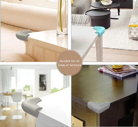 Butter Smooth And Kid Tough Food Grade Silicone Corner Protectors For Baby Proofing Couch And Table Edges on various furniture types.