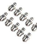 Heavy Duty 201 Stainless Steel Straight Hydraulic Grease Fittings With Exact M10 X 1mm Thread Fits Auto Truck And Machinery Rust Resistant Leaking Proof Built To Last Through Industrial Jobs Saving Money And Keeping Your Equipment Safe And Works Great, 10-pack