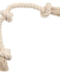 Natural White Cotton Dog Rope Toy For Medium And Large Dogs Built Tough And Non Toxic Premium Durable Rope Toy With Three Knots