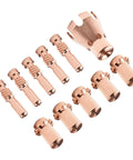 Ultimate 11-Piece Plasma Cutter Tips And Nozzles Kit Made For Procut 55 And 80 Series Machines displaying copper nozzles and electrodes for plasma cutting.