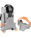 Propeller Holder And Strap Guard Stabilizer For Mini 3 And Mini 3 Pro Drones Orange Color, secure and lightweight design.