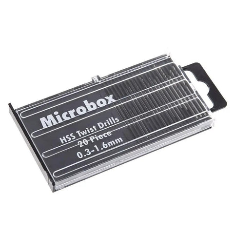 Must Have 20 Piece Micro Drill Bit Set HSS Twist Bits 0.3mm To 1.6mm With Steel Index Case for jewelry, watches, DIY, metalworking