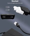 Close-up of connectors for 29V 2A Standing Desk Power Cord And 58W Switching Power Supply For Adjustable Beds And Electric Lift Chairs Replacement Cord For Your Height Adjustable Desks Universal 100 To 240V Input.