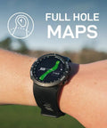 Golf GPS Watch Bundle With Smart Shot Tracking And Automatic Performance Tracking, full hole maps display on wrist.