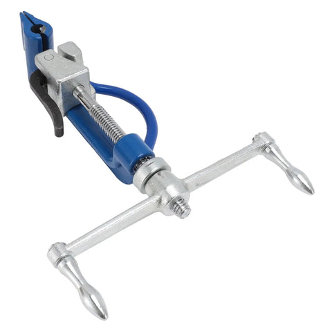 Heavy Duty Self Locking Steel Strap Bander Kit With Stainless Steel Strapping Tool For Boat Industry And Tough Jobs, Adjustable Knob, Razor Sharp Cutting Head, Ergonomic Rubber Grip Handle, blue steel manual tool