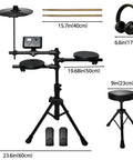 Kids Beginner Electronic Drum Set Quiet Compact Electric Drum Kit For Home Practice With 7 Kits 56 Sounds USB MIDI setup