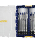 Speedbor Max 8-Piece Wood Drill Bit Set With Clear Lid, Stackable Case For Easy Viewing And Travel Ready, Customizable Kit For Precise, Fast Drilling